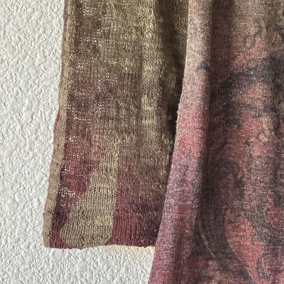 Cactus Boho Women’s Tunic Shirt Scoop Neck Top Flared Hem Long Sleeve - Picture 4 of 10